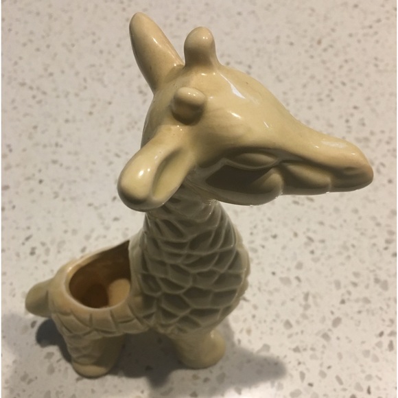 Dept 56 TAIWAN Ceramic Giraffe Planter Pot Vase Rare figurine 70s 80s tag on - Picture 3 of 6